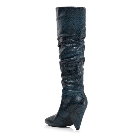 Cizme Piele Tip Sarpe Bleumarin Janet A2 - orice culoare - imagine 3