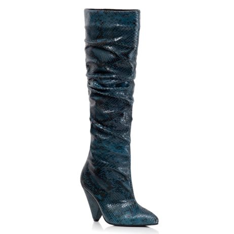 Cizme Piele Tip Sarpe Bleumarin Janet A2 - orice culoare