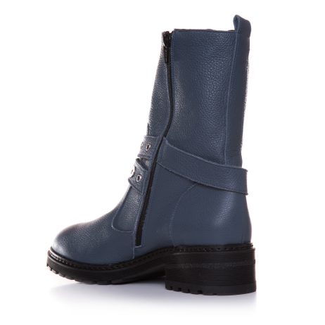 Cizme Scurte Piele Gri Erik T19 - Orice Culoare