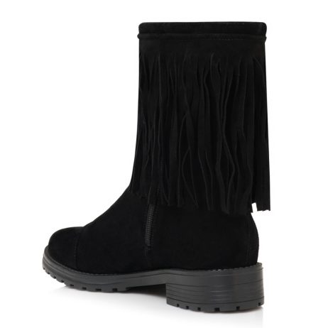Ghete Dama cu Franjuri din Piele Intoarsa A2 - orice culoare - imagine 2