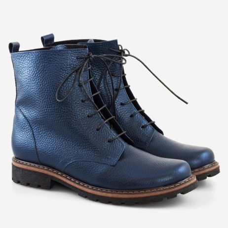 Bocanci Dama PIele Bordo/Bleumarin Erika D9 - Orice Culoare - imagine 5