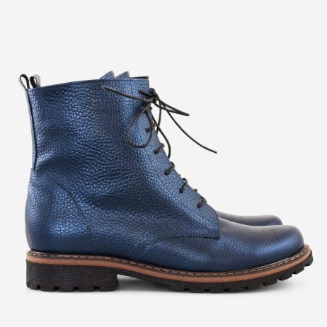 Bocanci Dama PIele Bordo/Bleumarin Erika D9 - Orice Culoare - imagine 4