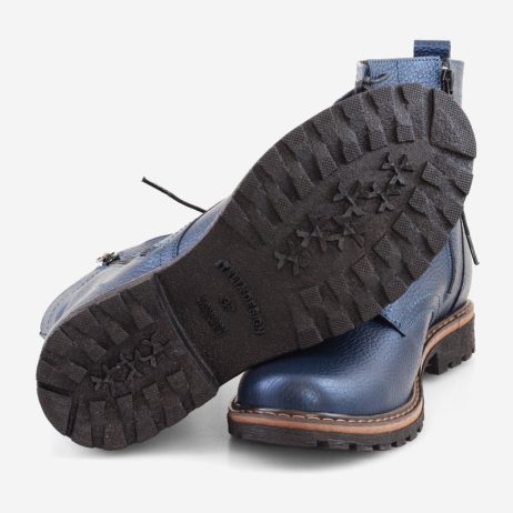Bocanci Dama PIele Bordo/Bleumarin Erika D9 - Orice Culoare - imagine 6