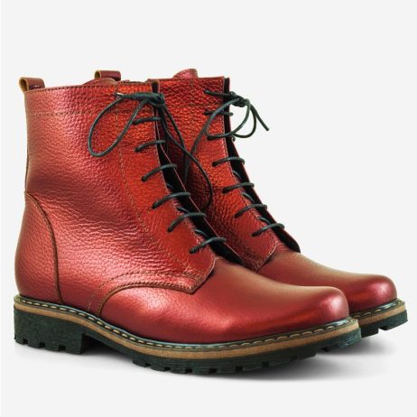 Bocanci Dama PIele Bordo/Bleumarin Erika D9 - Orice Culoare - imagine 3