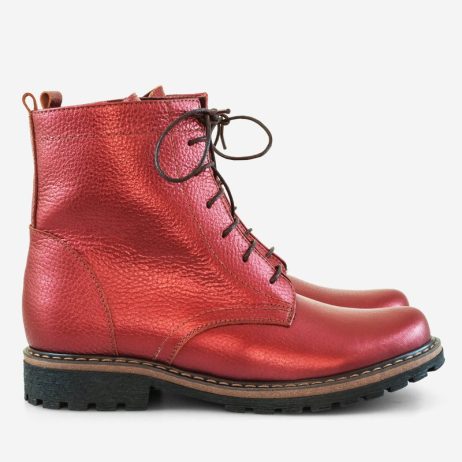 Bocanci Dama PIele Bordo/Bleumarin Erika D9 - Orice Culoare
