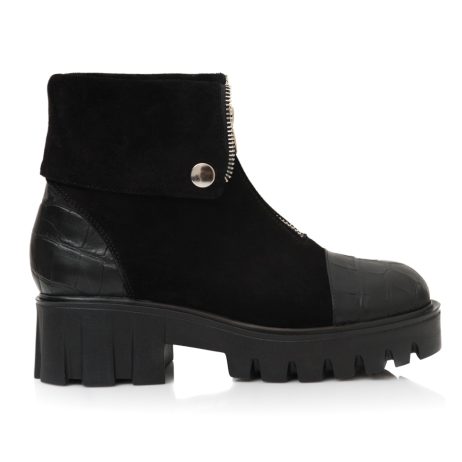 Ghete Dama Piele Intoarsa Fermuar A11 - orice culoare