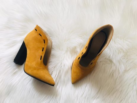 Botine Piele Albastru Electric Decupate - orice culoare - imagine 6