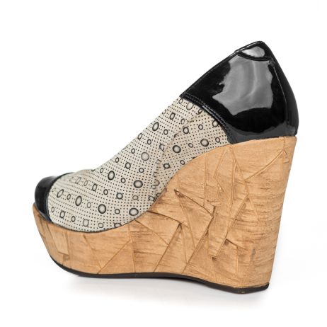 Pantofi piele cu platforma Eva Model V2 - pe stoc - imagine 3