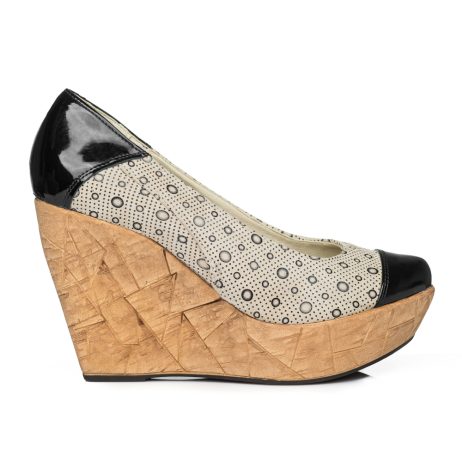 Pantofi piele cu platforma Eva Model V2 - pe stoc