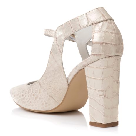 Pantofi Dama Piele Crem Agnes A11 - Orice Culoare - imagine 2
