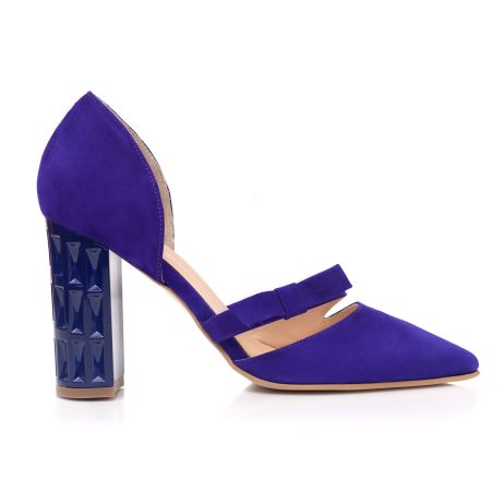 Pantofi Piele Albastru Elecetric Erika C50 - Orice Culoare - imagine 2