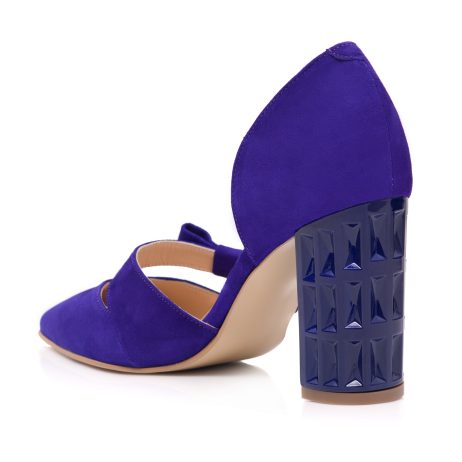 Pantofi Piele Albastru Elecetric Erika C50 - Orice Culoare - imagine 4