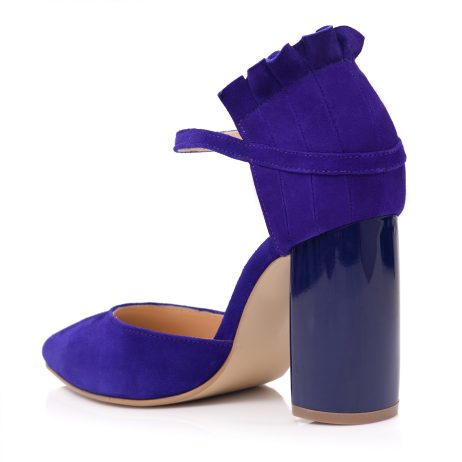 Pantofi Piele Intoarsa Albastru Royal Elissa C55 - orice culoare