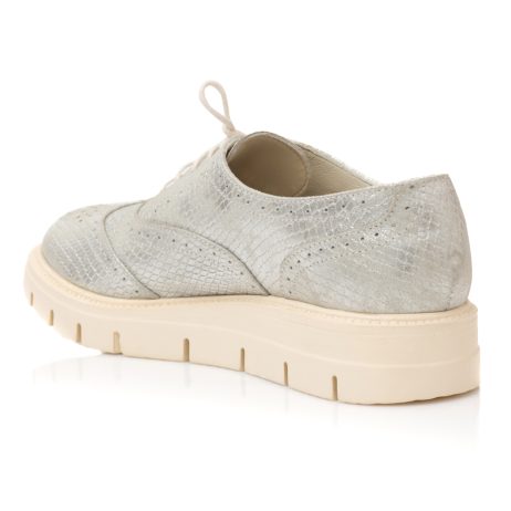 Pantofi Piele Snake Argintiu Talpa Joasa A5  - orice culoare - imagine 2