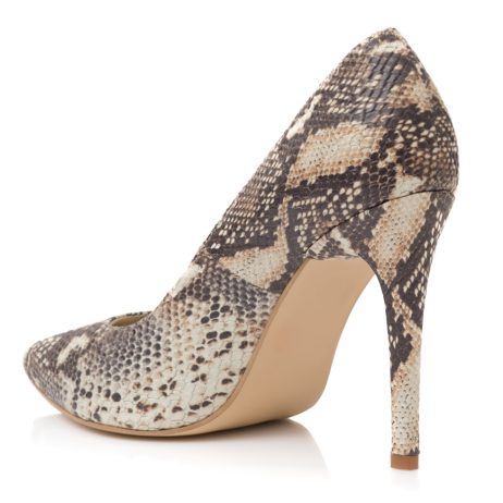 Pantofi Piele Tip Sarpe Estela - Orice Culoare - imagine 2