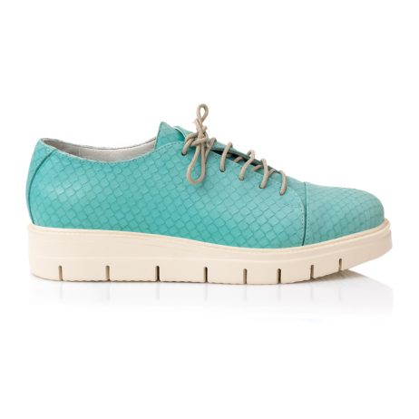 Pantofi Piele Oxford Turcoaz Snake A1   - orice culoare - imagine 4