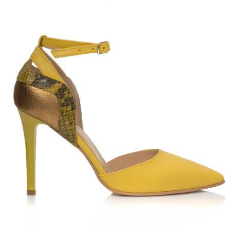 Pantofi Stiletto Galben/Bronz Emily C70 - disponibili pe orice culoare - imagine 2