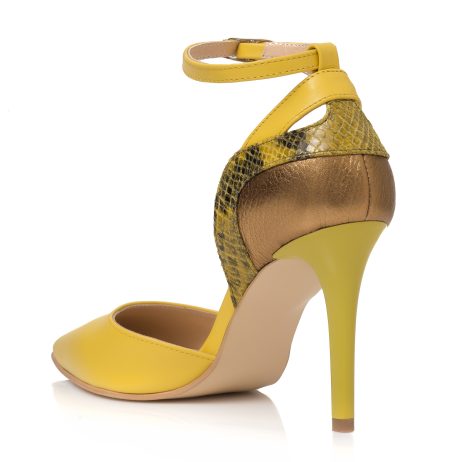 Pantofi Stiletto Galben/Bronz Emily C70 - disponibili pe orice culoare - imagine 3