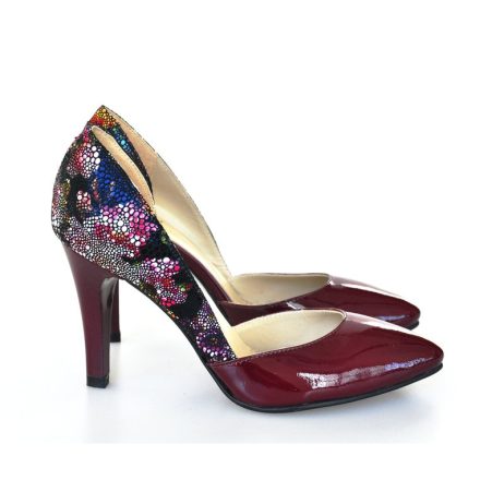 Pantofi Dama Piele Stiletto Color Albastru Electric D14 - pe stoc