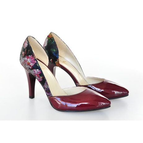 Pantofi Dama Piele Stiletto Color Albastru Electric D14 - pe stoc - imagine 3