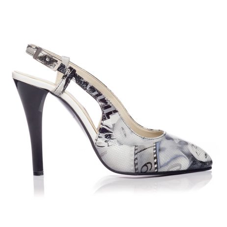 Pantofi Stiletto decupat piele Revista V5  - orice culoare
