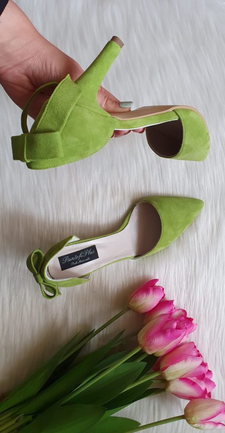Pantofi Piele Stiletto Galben Color W30 - Orice Culoare - imagine 7