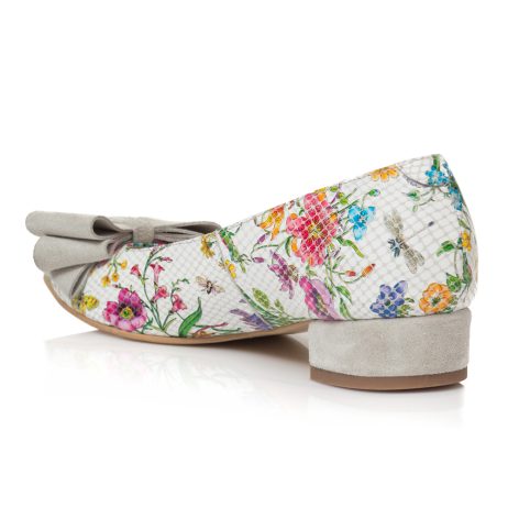 Balerini Piele Floral Cu  Funda V11- Orice Culoare - imagine 4