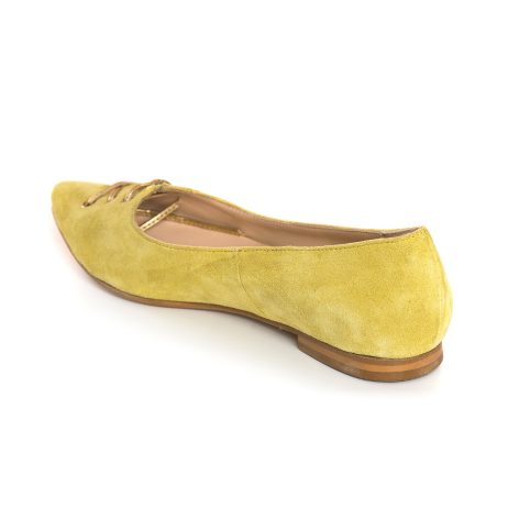 Balerini Piele Intoarsa Galben Varf Ascutit E3  - Orice culoare - imagine 2