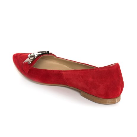 Balerini Piele Intoarsa Rosu Catarama E2 - Orice culoare - imagine 2