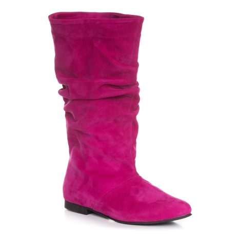 Cizme Piele Naturala fronsate Fucsia L5 - orice culoare - imagine 3