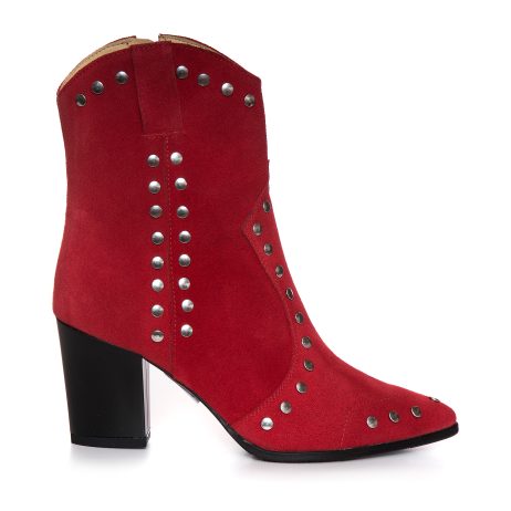 Ciocate Piele Intoarsa  Rosu Cu Tinte L10 - Orice Culoare