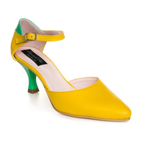 Pantofi Piele Galben/Verde Sweety C60-  orice culoare - imagine 3