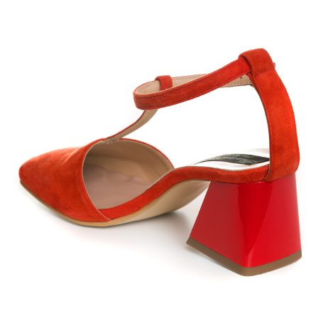Pantofi Comod Piele Intoarsa Corai C58 - Orice Culoare - imagine 2