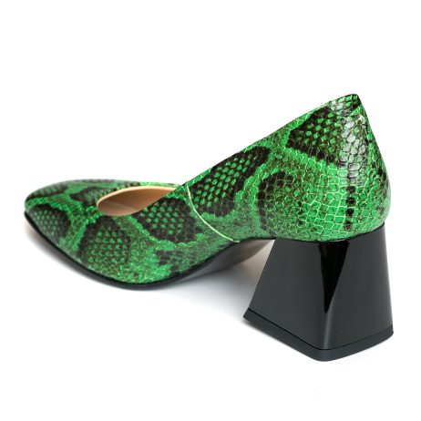 Pantofi Comod Piele Imprimeu Sarpe Verde - Orice Culoare - orice culoare - imagine 3