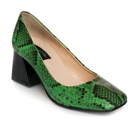 Pantofi Comod Piele Imprimeu Sarpe Verde - Orice Culoare - orice culoare - imagine 5