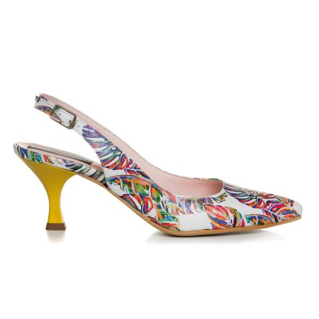 Pantofi Comod Piele Floral Decupat C61- Orice Culoare - imagine 2