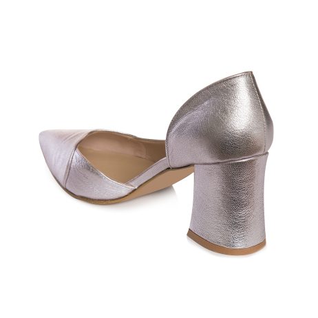 Pantofi Piele Argintiu Stylish Comod  E9 - orice culoare - imagine 3