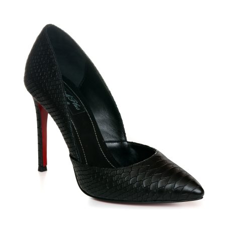 Pantofi Stiletto Croco Negru Classy L37 - orice culoare - imagine 4