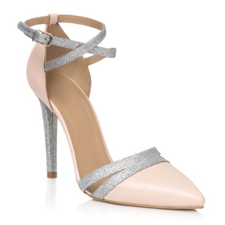 Pantofi Stiletto Nude/Argintiu  Elegance L8- orice culoare - imagine 3