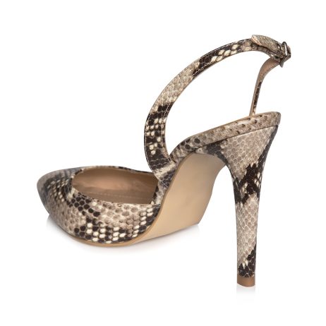 Pantofi Stiletto Piele Imprimeu Sarpe Decupat L6 - Orice Culoare - imagine 2