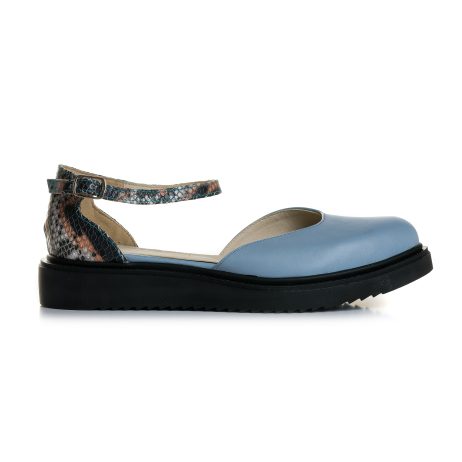 Sandale Talpa Joasa Piele Bleu Anabel V7   - Orice Culoare