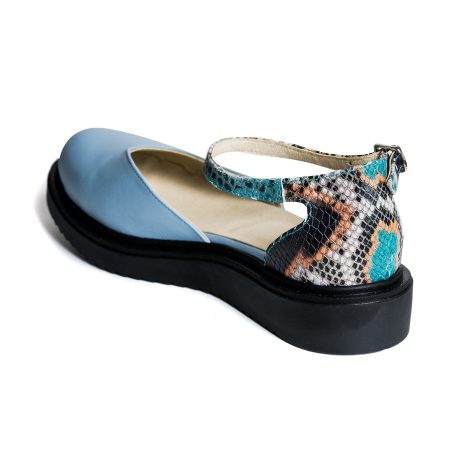 Sandale Talpa Joasa Piele Bleu Anabel V7   - Orice Culoare - imagine 3