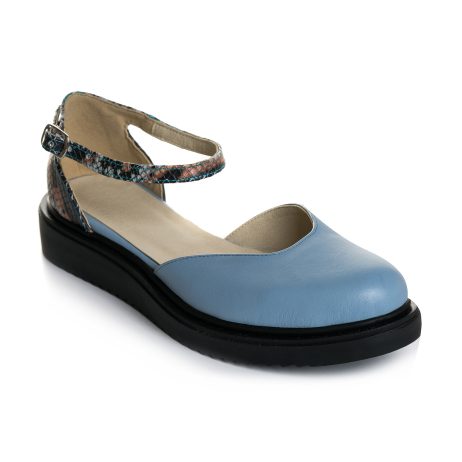 Sandale Talpa Joasa Piele Bleu Anabel V7   - Orice Culoare - imagine 2