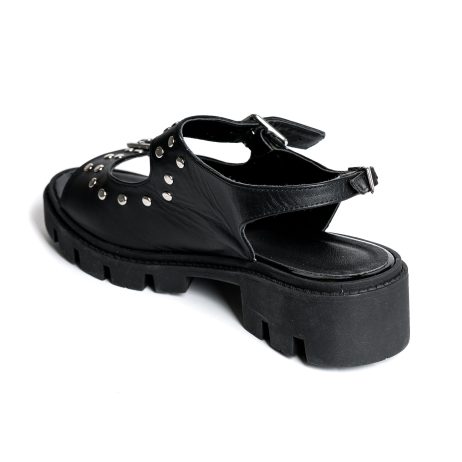 Sandale Dama  Piele Cu Tinte Rock V12 -  Orice Culoare - imagine 3