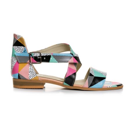 Sandale Dama Talpa Joasa Piele Colorata Mina V9 - Orice Culoare