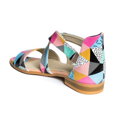 Sandale Dama Talpa Joasa Piele Colorata Mina V9 - Orice Culoare - imagine 2