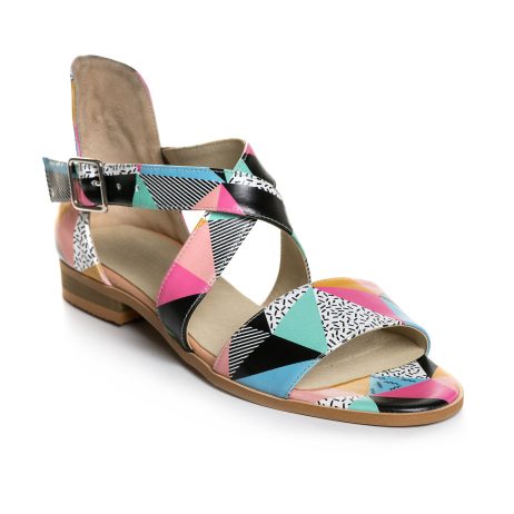 Sandale Dama Talpa Joasa Piele Colorata Mina V9 - Orice Culoare - imagine 3