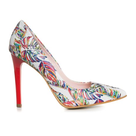 Pantofi Stiletto Very Chic Piele Frunze Color  - orice culoare - imagine 3