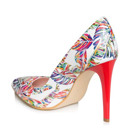 Pantofi Stiletto Very Chic Piele Frunze Color  - orice culoare - imagine 5